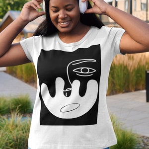 Woman Face Tshirt, Face Art Shirt, Woman Line Shirt, Art Drawing Shirt, Abstract Shirt, Minimalist Tee, Aesthetic Shirt, Colorful Shirt