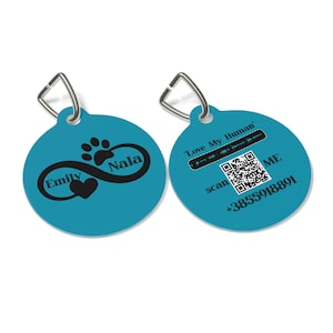 Personalized Voice Message QR Pet Tag: Custom Dog Cat ID