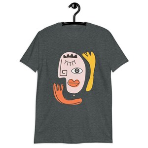 Abstract Face T-Shirt | Line Drawing Tee, Abstract Print, Art Shirt, Aesthetic T-Shirt, Minimalist Top, Single Line Drawing