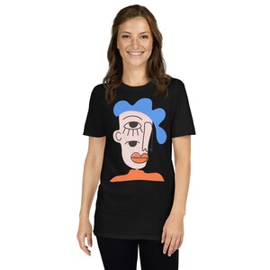 Face Art Tshirt, Unisex Tshirt, Art Drawing Shirt, Cotton Tshirt, Boho Shirt