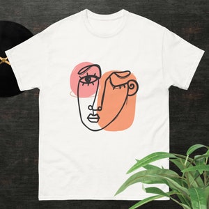 Womans Face Tshirt, Boho Tshirt, Art Drawing Shirt, Fashion Art Tshirt, Abstract Shirt, Line Art Shirt, Art Lover Shirt, Aesthetic Shirt