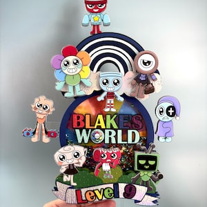 Personalized Dandy’s World Cake Topper | Shaker & Light-Up Cake Topper | Dandy’s World Birthday Decor | 3D Custom Cake Topper