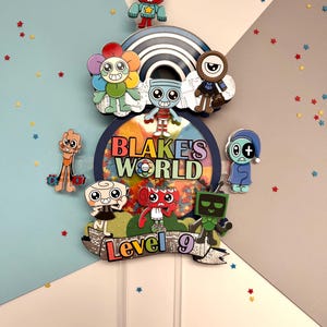 Personalized Dandy’s World Cake Topper | Shaker & Light-Up Cake Topper | Dandy’s World Birthday Decor | 3D Custom Cake Topper