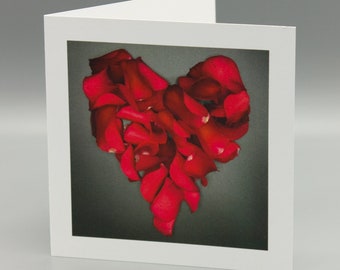 Petal Heart Greetings card.