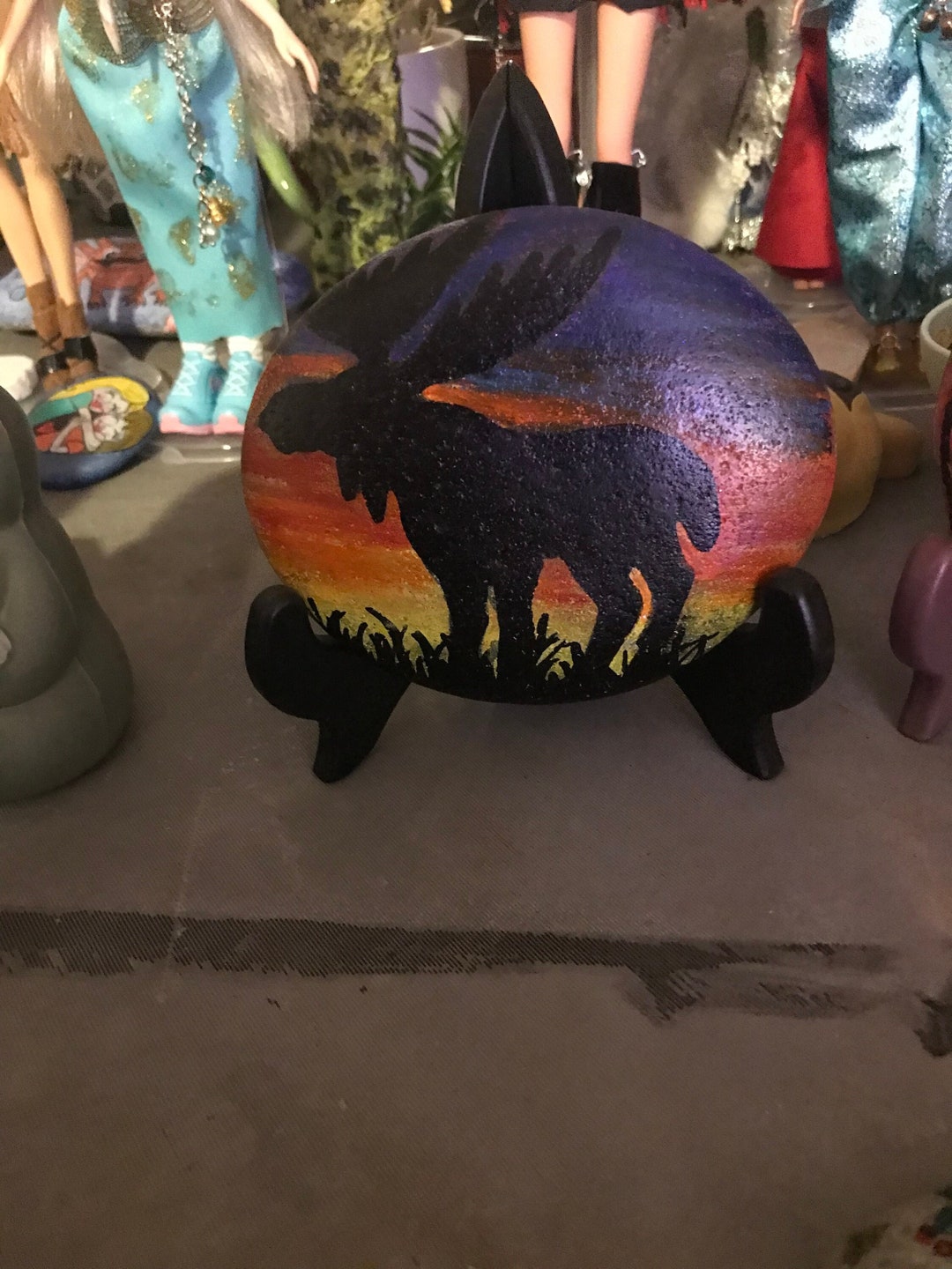 Moose Rock Painting - Etsy