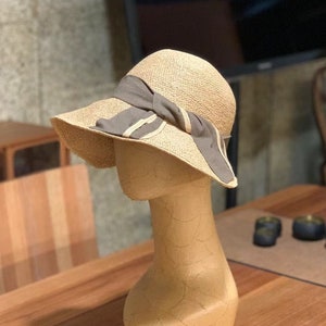 Floppy Straw HAT for Women, Handmade Wide Brim Sun Hat Packable Beach Accessories, Perfect Gift for Her,