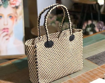 Woven Bag In Natural Straw- Hand Woven Tote Bag For Women, Idea Gifts For Her