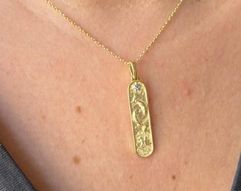 Pisces Zodiac Necklace, Sterling Silver Pendant, February March Birthday Gift, Astrology Jewelry