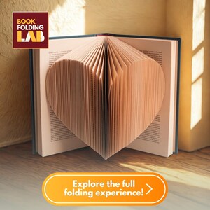 Book Folding Pattern CUORE Classico – 179 Pieghe – PDF + Guida Step-by-Step – Libro Piegato Romantico – Handmade Regalo