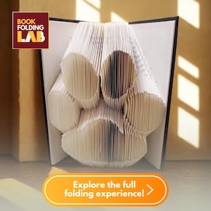 PAW Book Folding Pattern - ZAMPA - set di 3 misure: Piccolo Medio Grande! Libri da 310 pagine e 21 cm di altezza + Guida PDF + Pattern Bonus