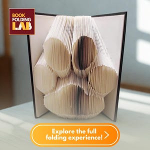 PAW Book Folding Pattern - ZAMPA - set di 3 misure: Piccolo Medio Grande! Libri da 310 pagine e 21 cm di altezza + Guida PDF + Pattern Bonus
