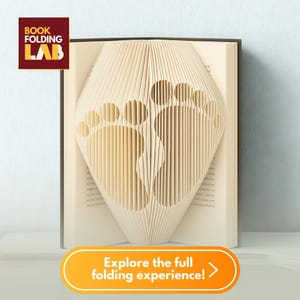 Book Folding Pattern BABY FEET – Piedini Neonato - 184 Pieghe – Pdf + Guida – DIY Arte Libri Piegati – Regalo Handmade Nascita