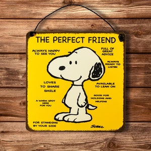 Bellissima targa con messaggio "Amico Perfetto", regalo ideale per i migliori amici, arredamento unico per la casa, regalo di compleanno premuroso, affascinante decorazione per l'amicizia