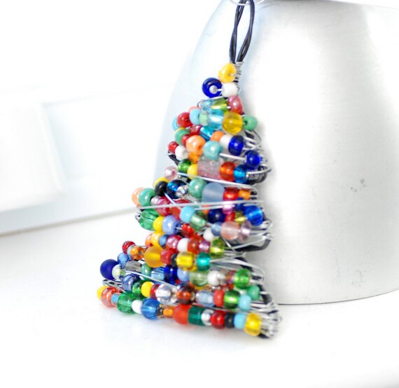 Beaded Christmas Tree Ornament Wire Beaded Christmas Tree Ornament Wire