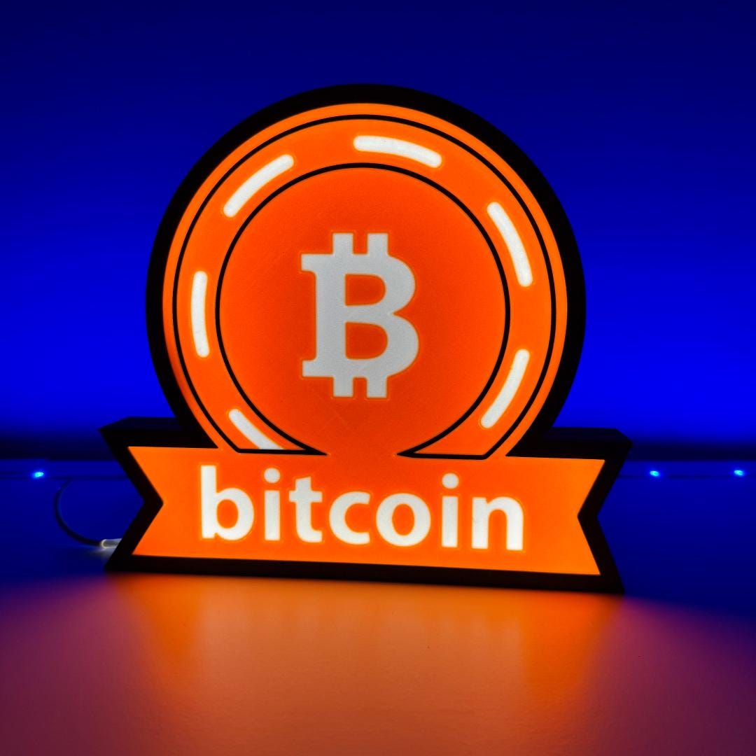Multicolor LED Bitcoin Lamp - 7 Kleuren Verlichting Met 3D Effect Voor  Crypto Fans