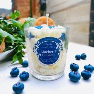 Blueberry candle- Blueberry decor- Dessert candle Mini blueberry dessert candle- Mini gift candle