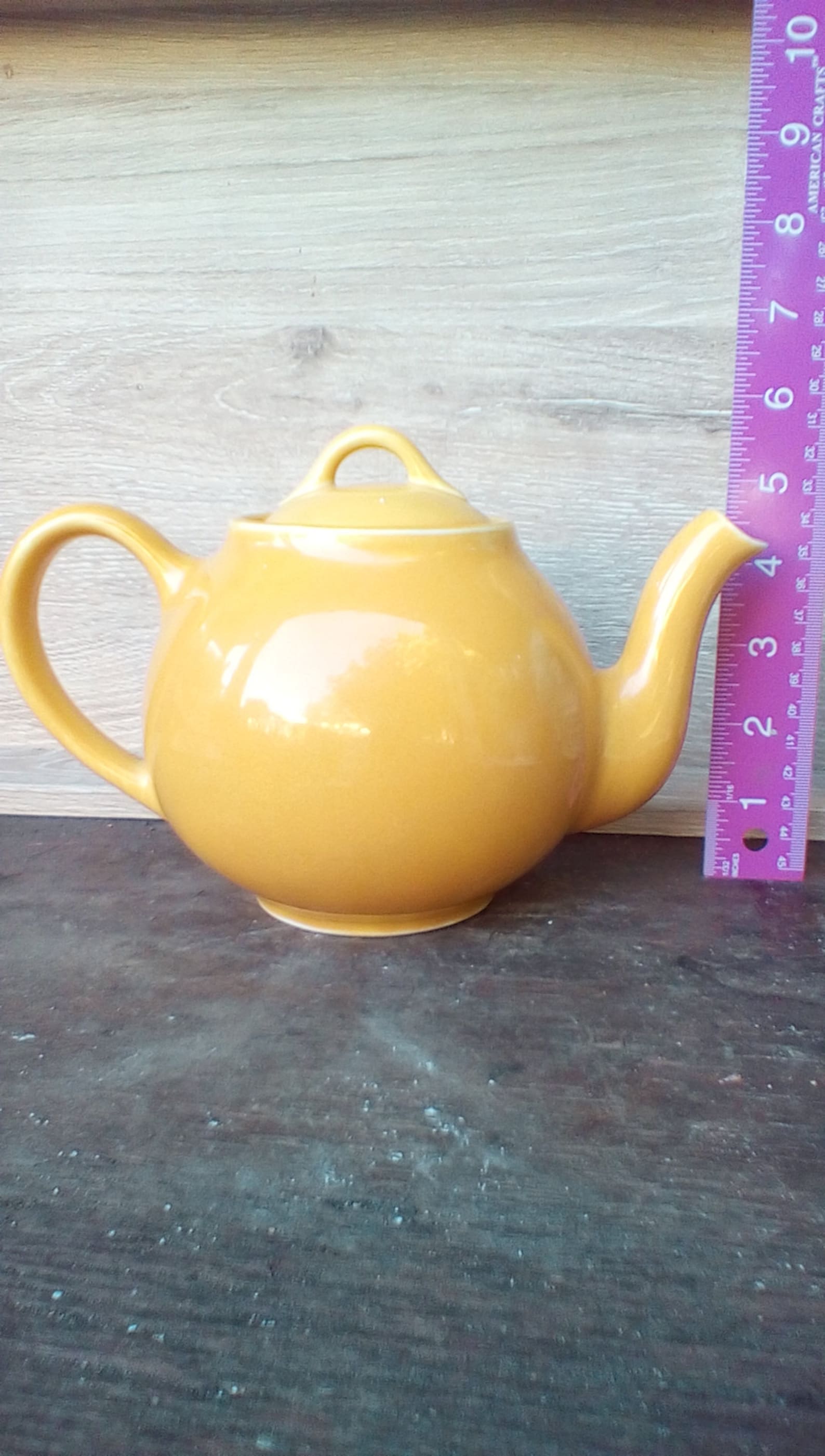 Vintage Lipton Teapot Mustard Ceramic mint Etsy