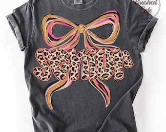 Senior 2026 Cheetah Print PNG: Retro Coquette Shirt Design (Digital Download)