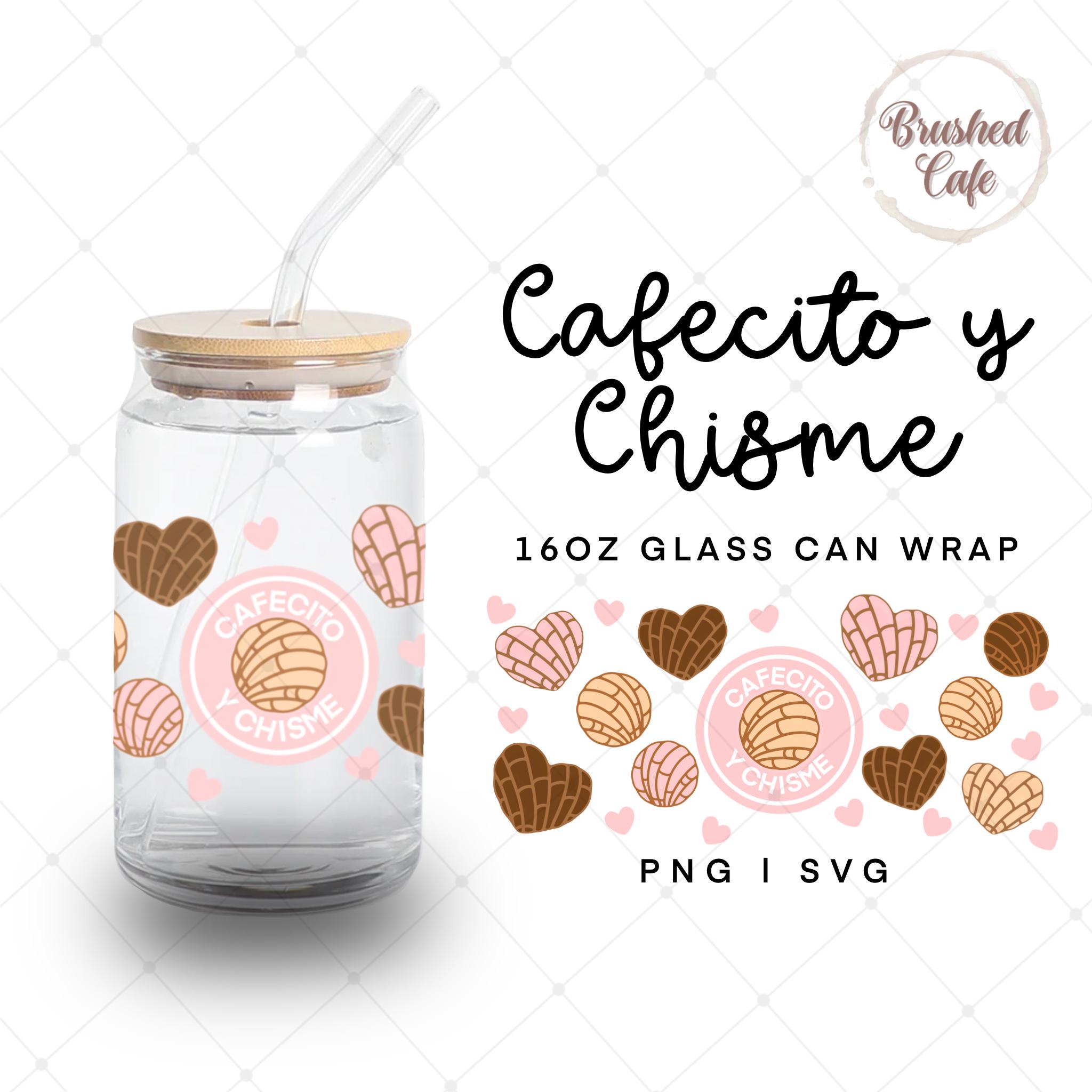 Concha SVG: Mexican Pan Dulce 16oz Glass Can Wrap (Digital File)