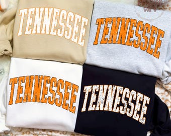PNG de fútbol de Tennessee: Diseño de camiseta desgastada para el equipo universitario (descarga digital)