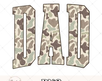 Retro Camo Dad Shirt PNG: Jagdtarn Print (Digitaler Download)