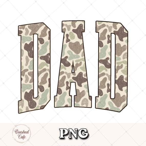 Retro Camo Dad Shirt PNG: Hunting Camouflage Print (Digital Download)