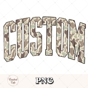 Nombre de camuflaje personalizado PNG: Fuente universitaria retro desgastada (descarga digital)