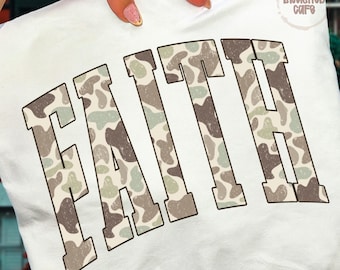 Camo Faith PNG: Christelijk camouflageontwerp (digitale download)