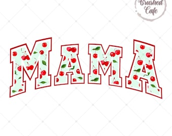 Cherries Mama PNG: Coquette T-Shirt Design (Digital Download)