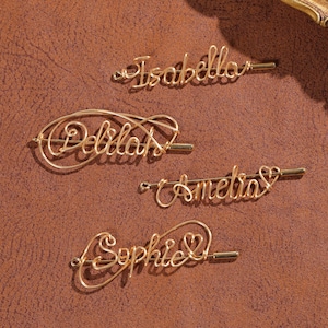 Pines con nombre personalizados, broches personalizados para damas de honor, bolsos, elegantes insignias doradas con iniciales en solapas, regalos únicos para fiestas y negocios.