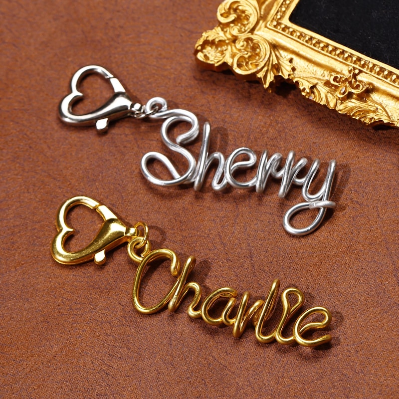 Personalized Heart-Shaped Keychains, Custom Name Keychains, Personalized Bag Charms, Wallet Charms, Custom Diaper Backpack Keychains