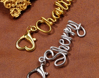 Custom Name Keychains, Personalized Heart-Shaped Keychains,Personalized Bag Charms, Wallet Charms, Customized Diaper Backpack Keychains