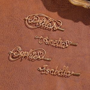 Broches con nombre personalizado, prendedores personalizados para damas de honor, bolsos, elegantes insignias doradas con iniciales en solapas, regalos únicos para fiestas y negocios.