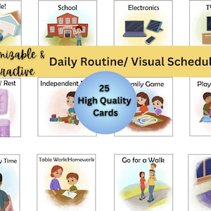 Interactive Kids Daily Routine/ Visual Schedule