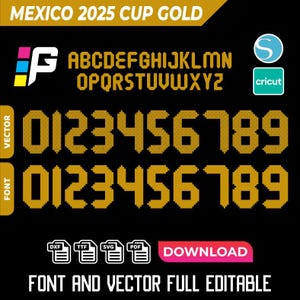 Fonte México jersey vetor 2025 pdf, svg, ttf