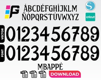 Real Madrid font jersey vector 2024 pdf, svg, ttf