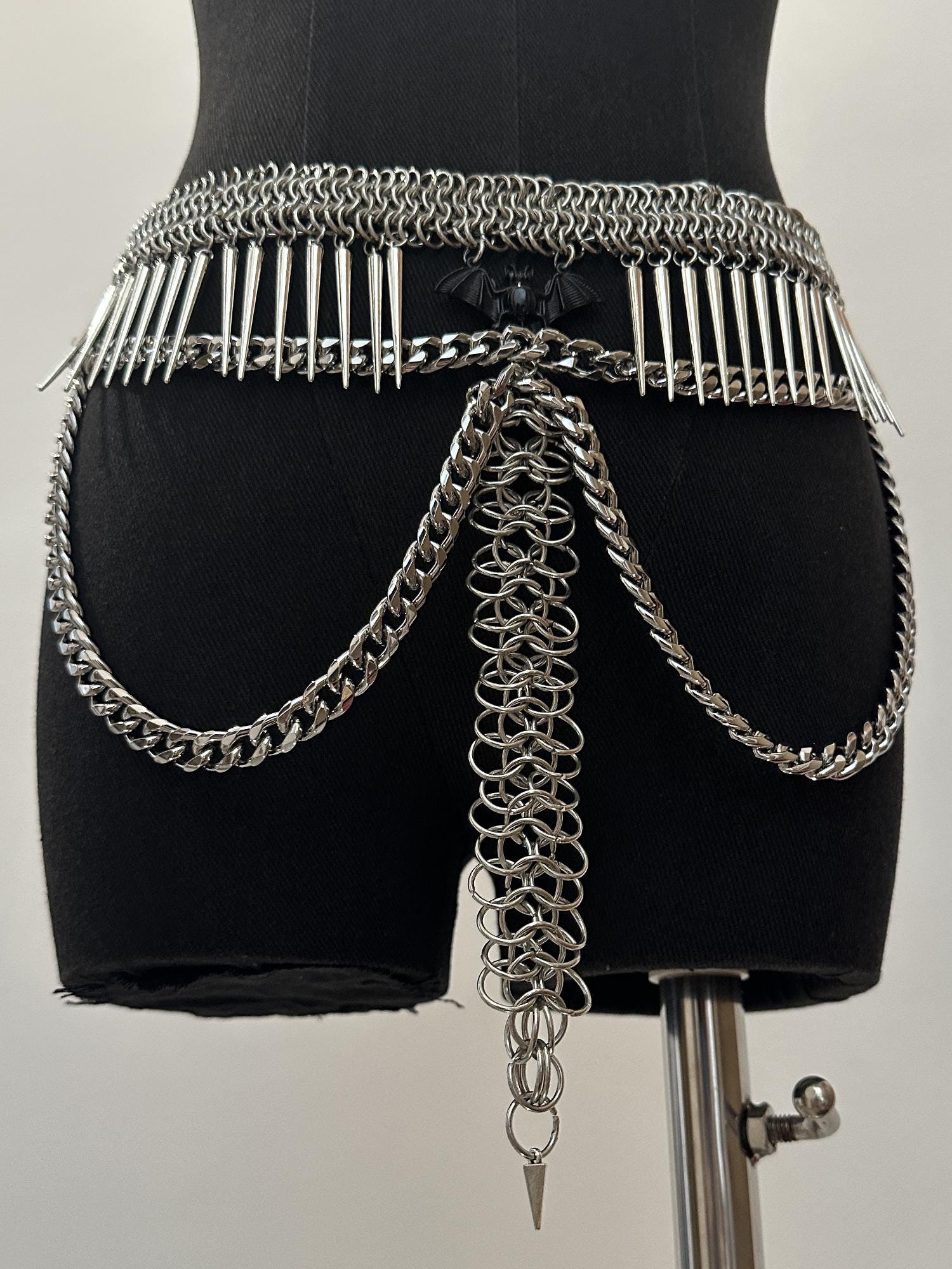 Chainmail Belt Goth - Etsy
