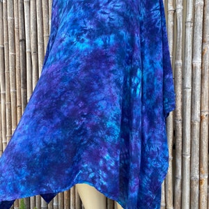 Misty Mountain Hand Dyed Tiedyed Rayon Gauze Coverup Poncho