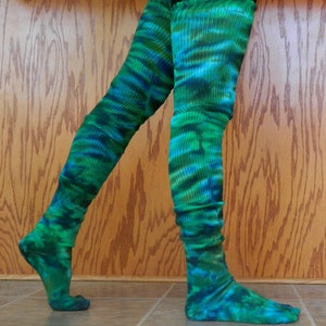 Emerald Green Cotton Thigh High Leg Warmer Socks