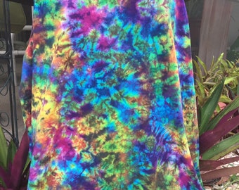 Deep Electric Rainbow Hand Dyed Tiedyed Super SoftUnisex Tank Top