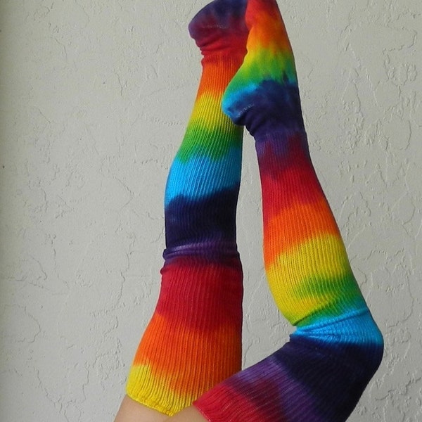 Rainbow Leg Warmers - Etsy