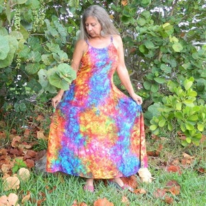 Sunny Summer Tiedyed Festival Long Flow Dress