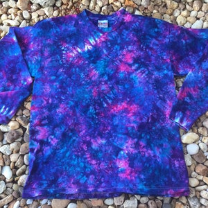 Starry Nite Hand Dyed Tiedyed  Heavy Weight 100% made in the USA Long Sleeve
