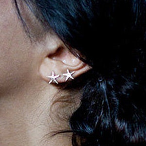 Baby Starfish Earring Studs Sirius Lux Beach Bridal Beach Wedding Nautical Mermaid Star Love Dainty Silver Earring image 2