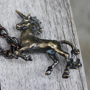 Unicorn Magic Talisman Necklace - Brass