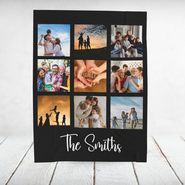 Personalized Photo Blanket, Photo Blanket with Text, Personalized Gift, Memorial Blanket, Anniversary Gift, Couples Gift, Gift for Her