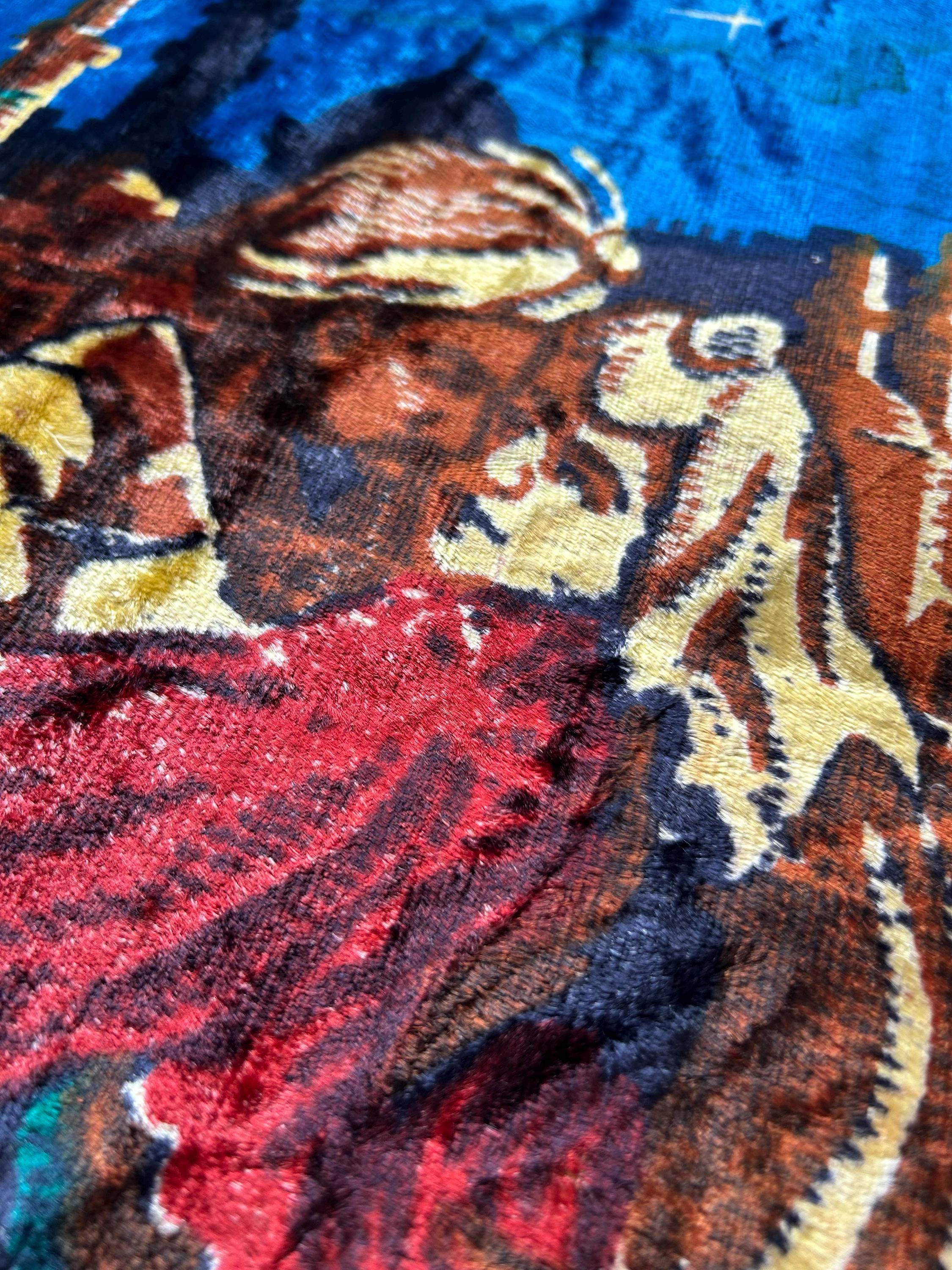 Vintage Soviet Decorative Wall Rug Orient Styled Arabian Nights USSR ...