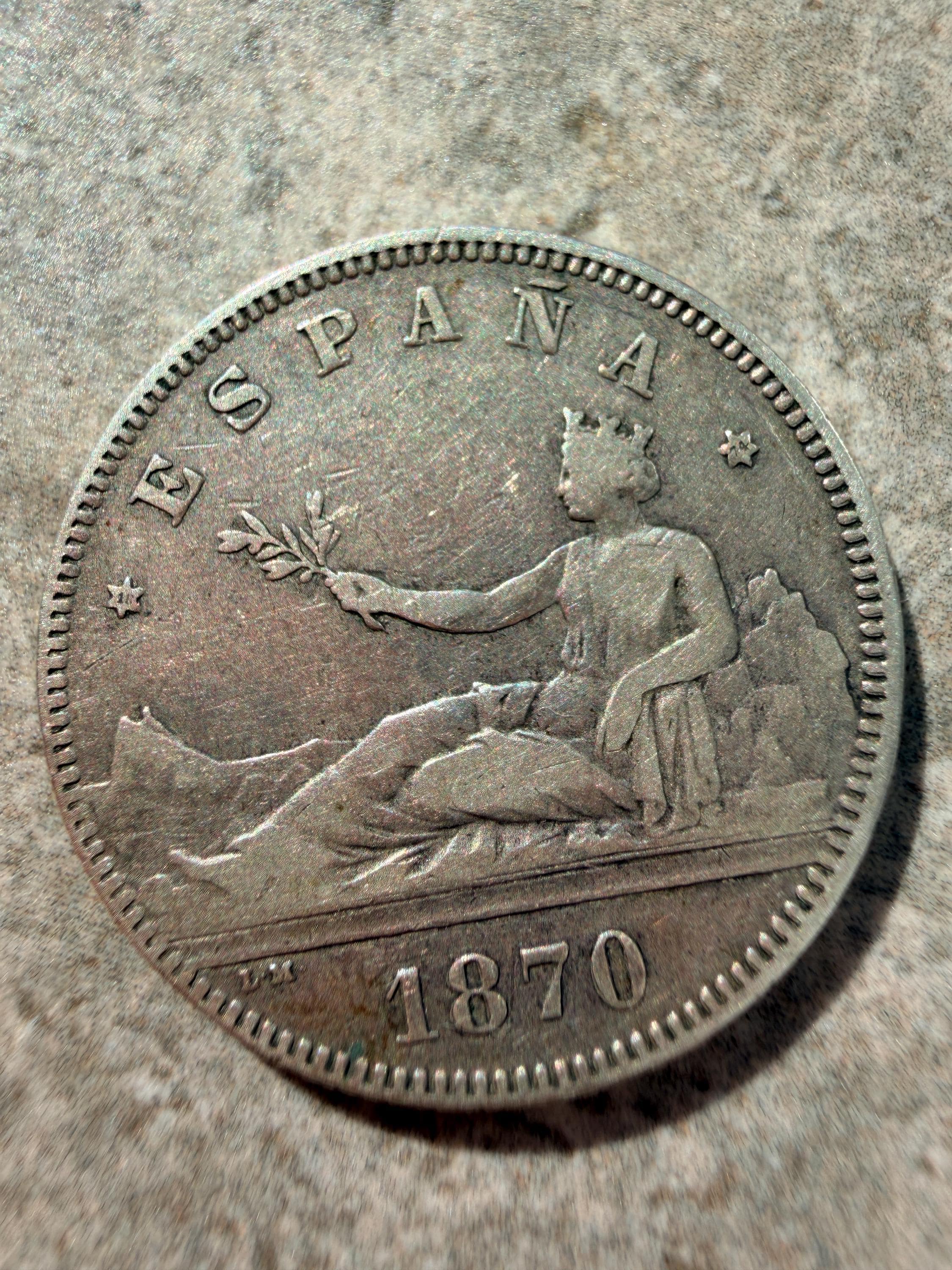1870 Spanish Coin - Etsy