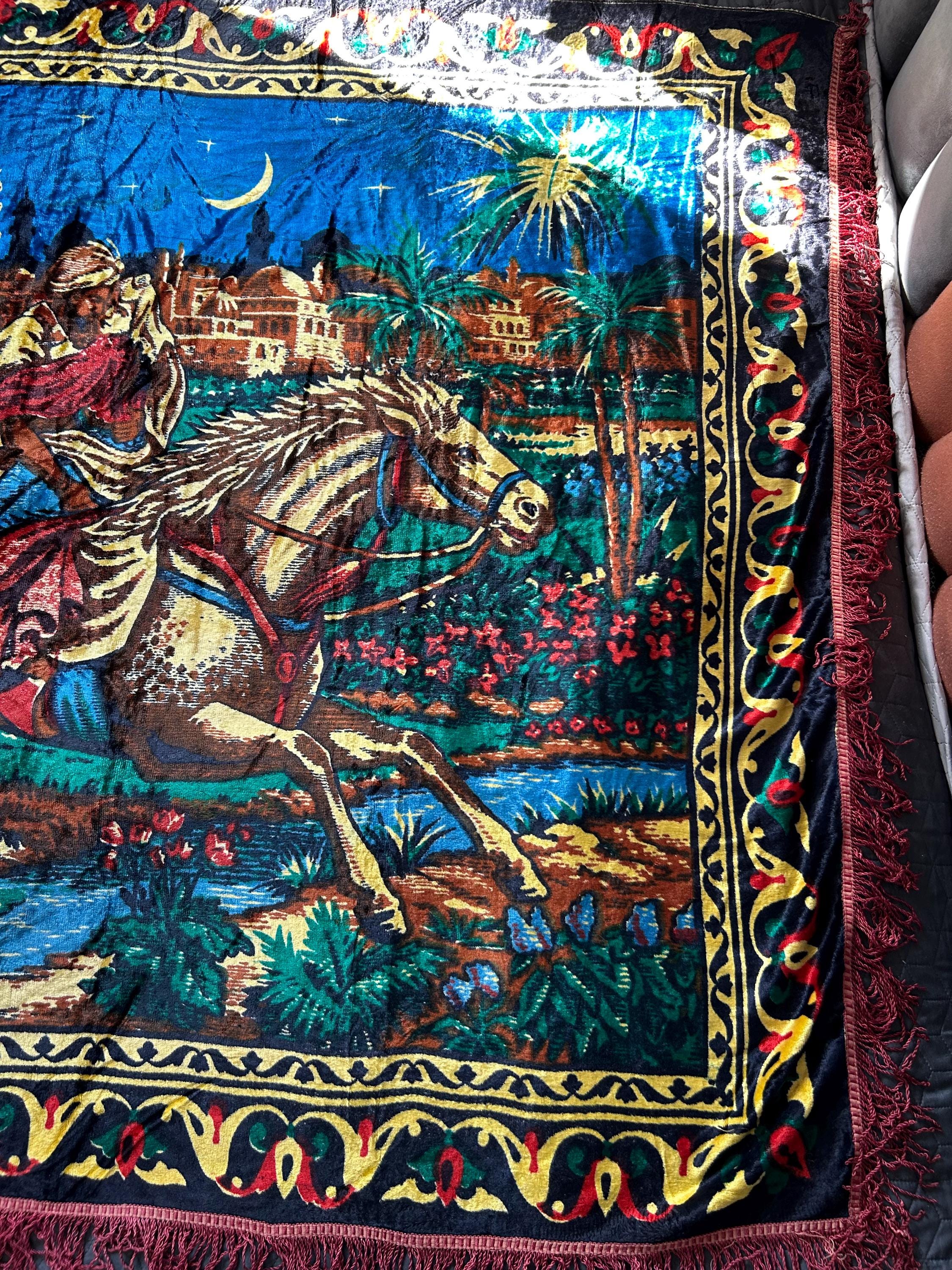 Vintage Soviet Decorative Wall Rug Orient Styled Arabian Nights USSR ...