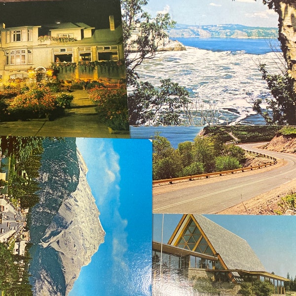 50’s/60’s Canada postcards lot of 6 unused